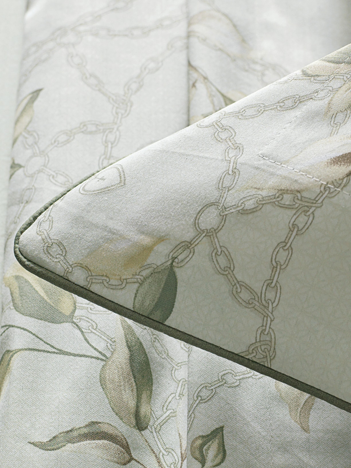 Jogo de Cama Casal 200 Fios Cetim 100% Algodão Uccelo Bege Trussardi