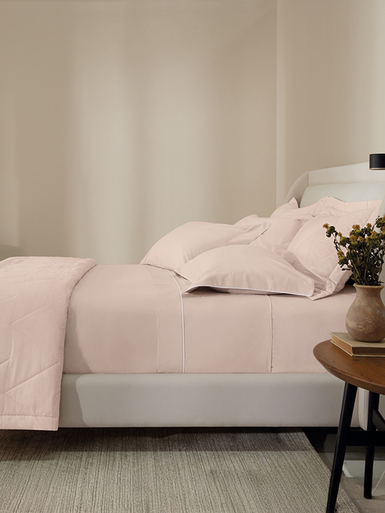 Jogo De Cama Casal 200 Fios Filetti Rosa Trussardi