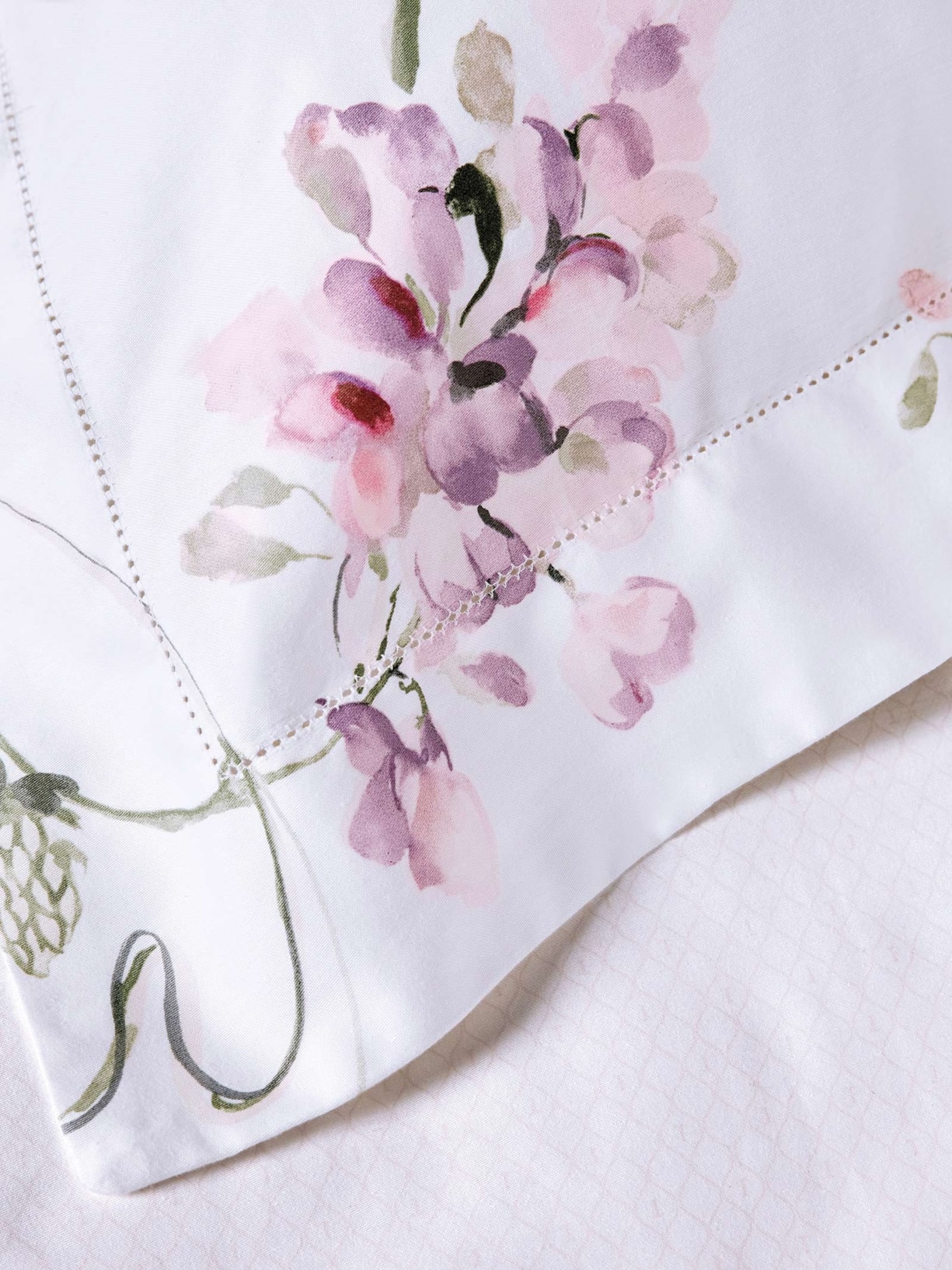 Jogo De Cama Casal 200 Fios Wisteria Rosa Trussardi