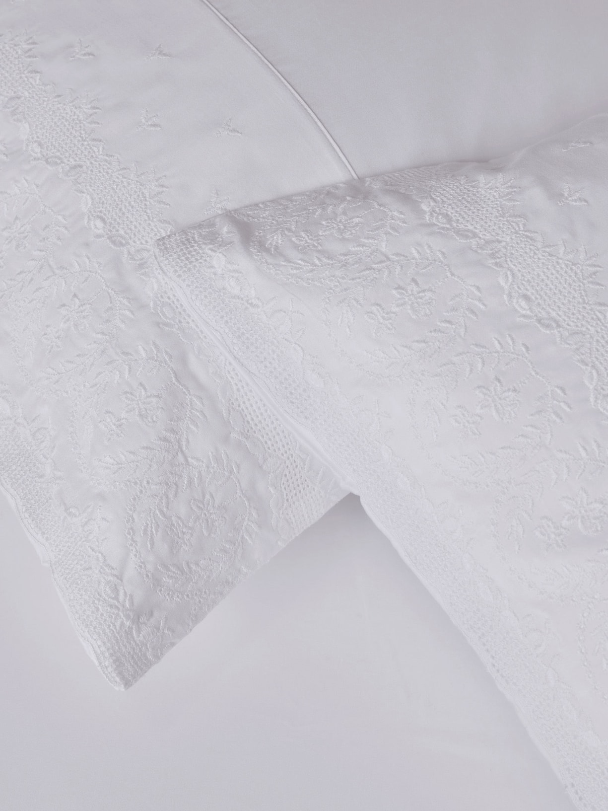 Jogo De Cama Casal 300 Fios La Lizza Branco Trussardi
