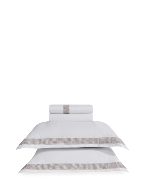 Jogo de Cama Casal Porto - Branco