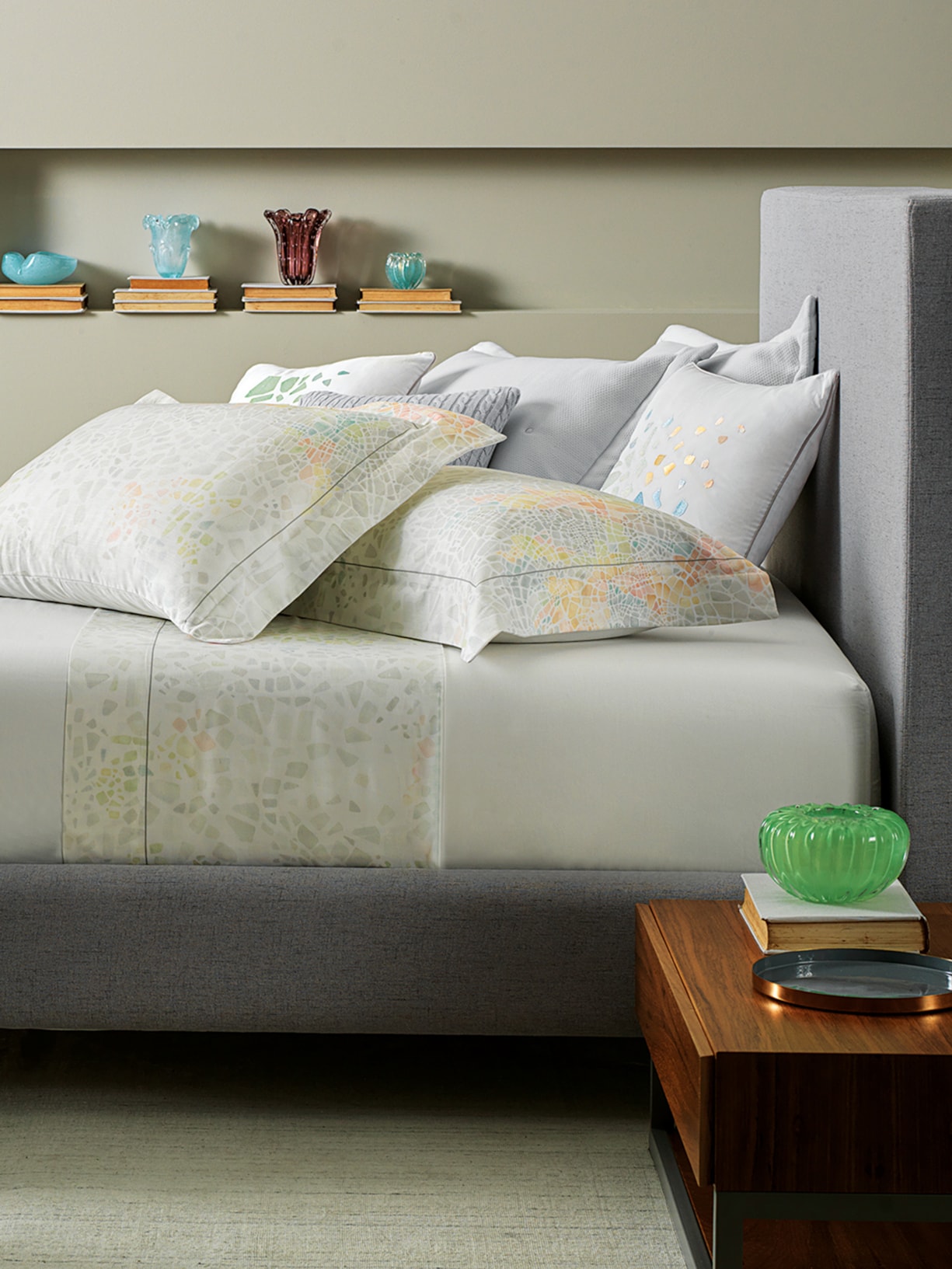 Jogo de Cama King 300 Fios Cetim Albrizzi Branco Trussardi