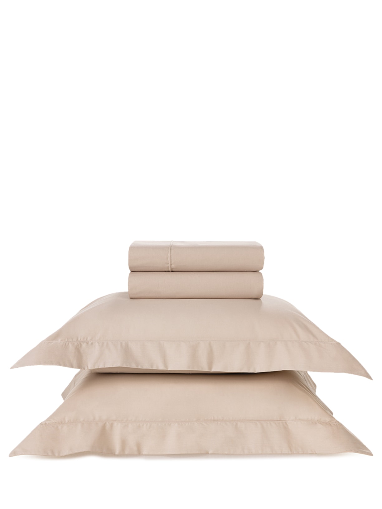 Jogo De Cama Piero King Em Algodão 4 Peças - Bege