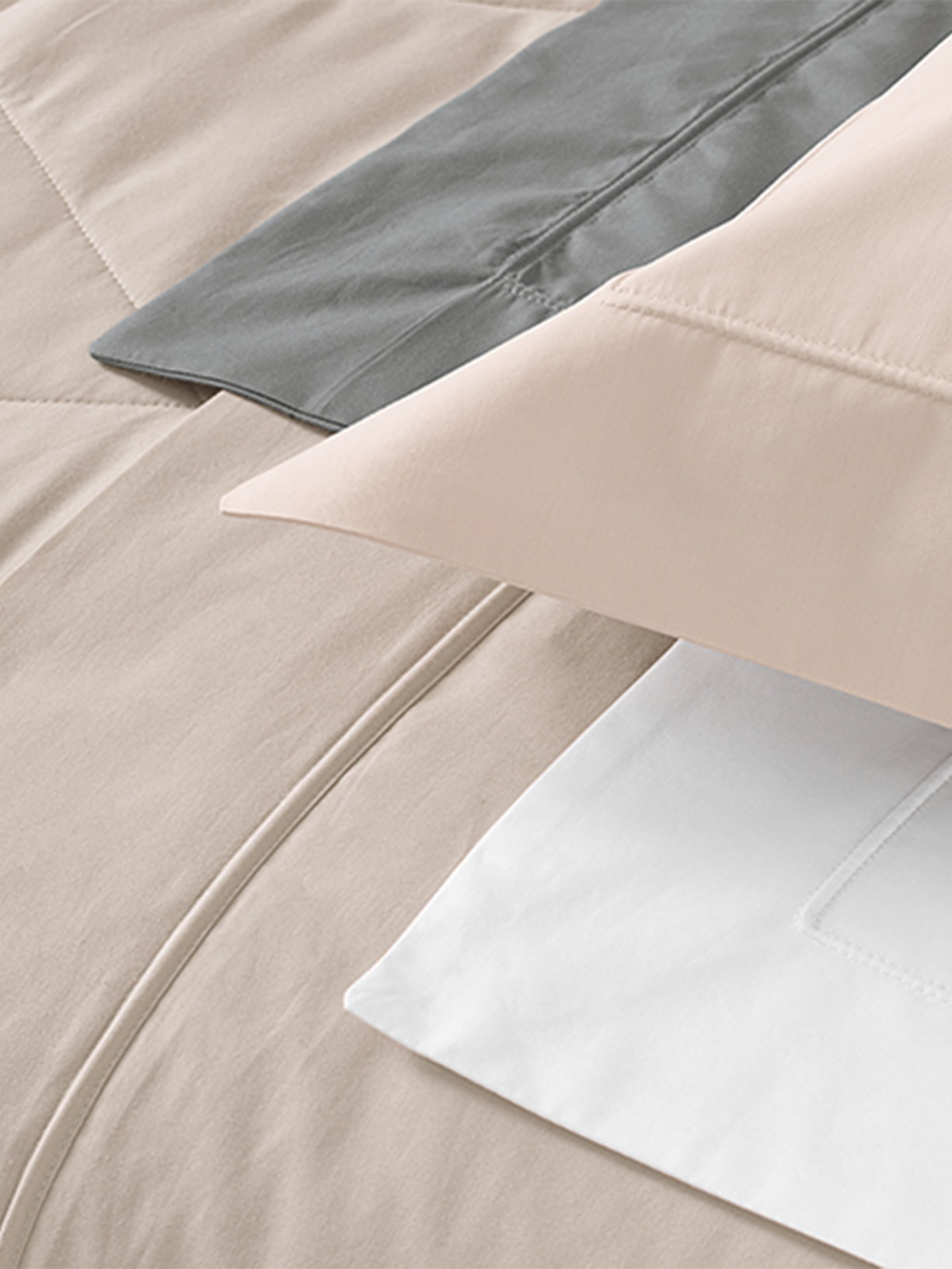 Jogo De Cama Piero Queen Em Algodão 4 Peças Bege Trussardi