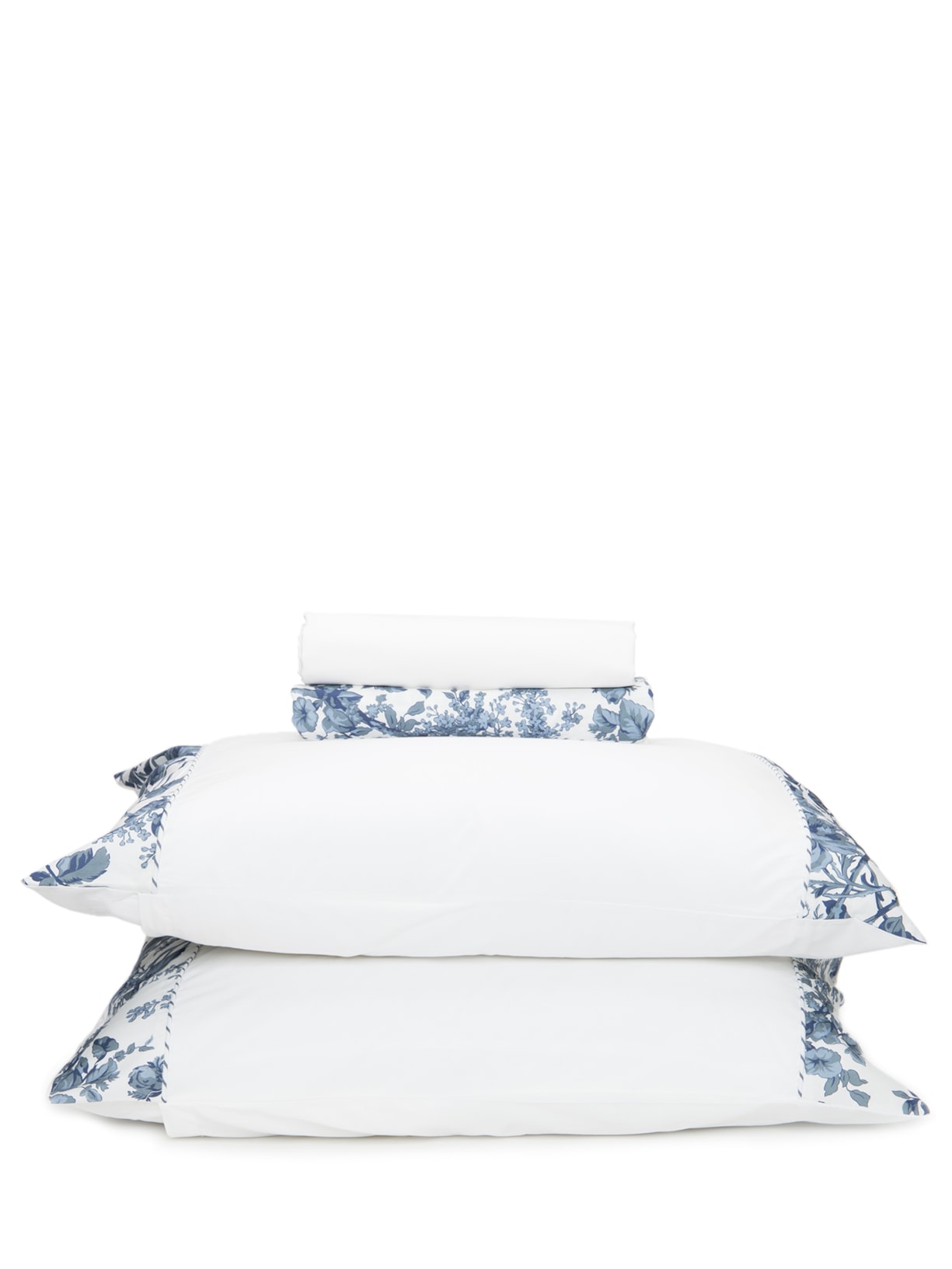 Jogo De Cama Queen Ink Blue 4 Peças Azul Blue Gardenia