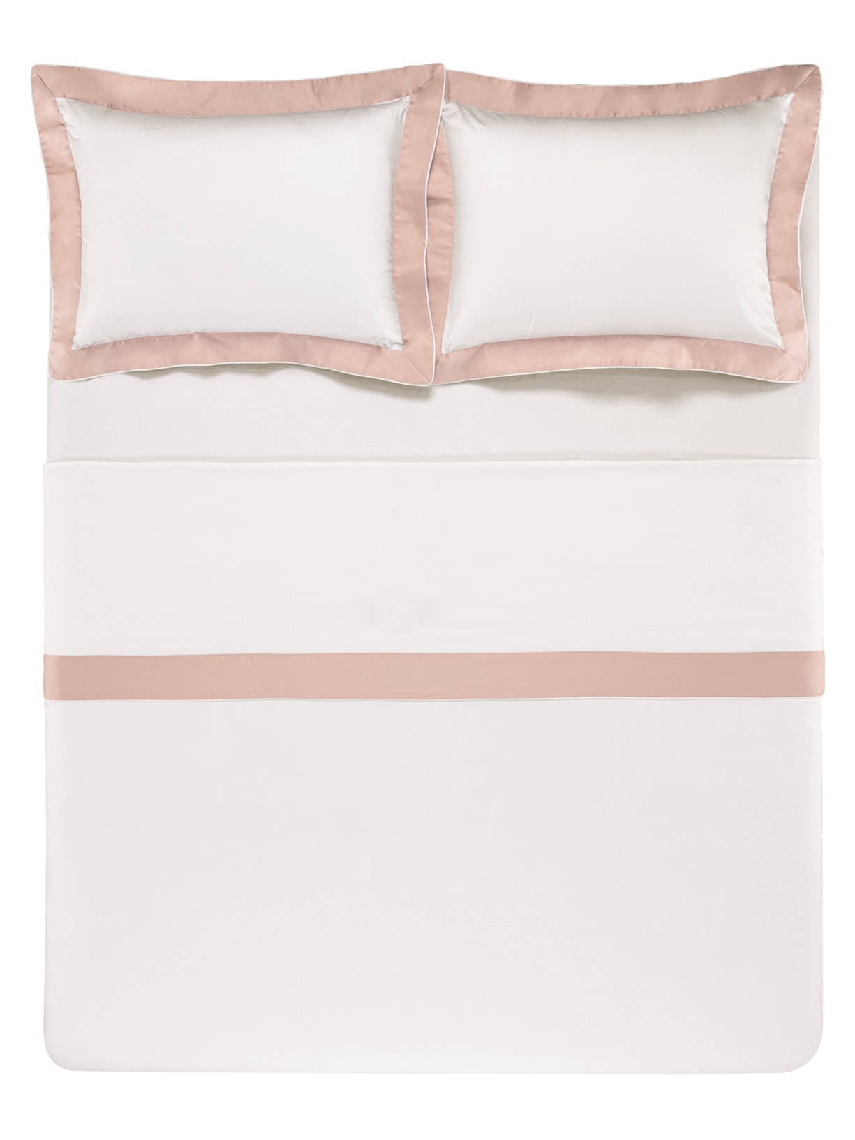 Jogo de Cama Queen Trussardi 300 Fios Cetim Algodão Egípcio Savona Rosa Trussardi