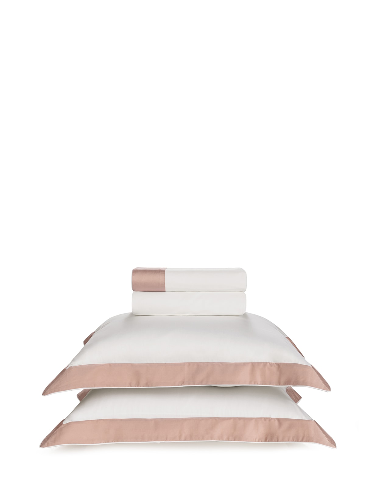 Jogo de Cama Queen Trussardi 300 Fios Cetim Algodão Egípcio Savona Rosa Trussardi