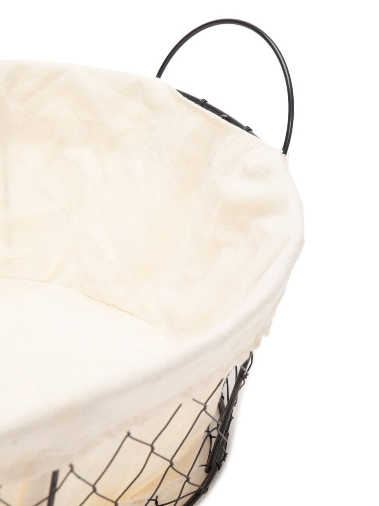 Jogo De Cestas Ovais Com Alça Em Ferro 3 Unidades Off White '2Home