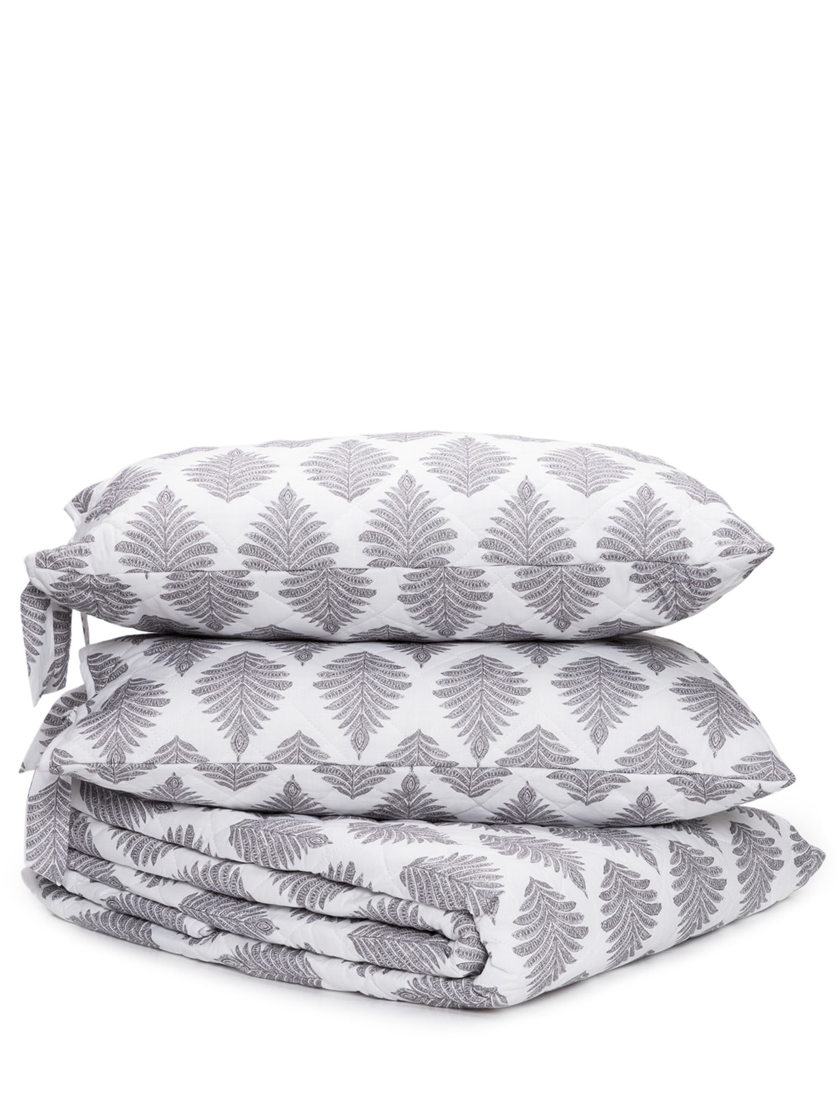 Jogo De Colcha Boutie King Metropolitan Com Porta Travesseiro 3 Peças - Cinza