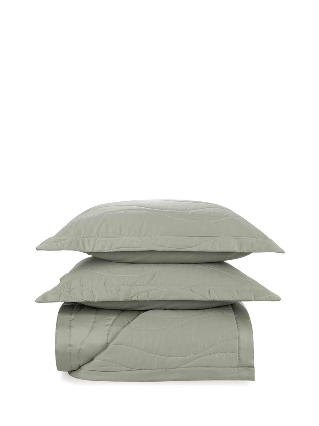 Jogo De Colcha Novara Cetim 300 Fios Kings - Verde