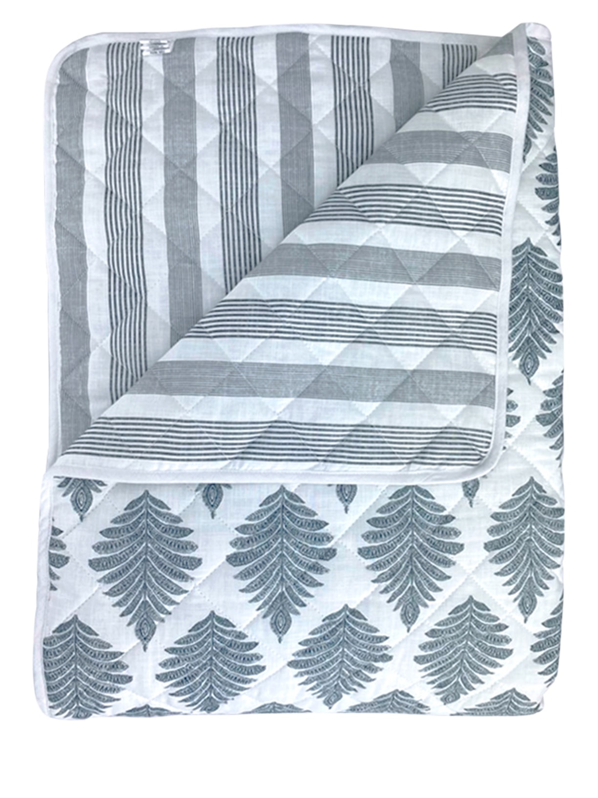 jogo De Colcha Queen Metropolitan Com Porta Travesseiro - Cinza