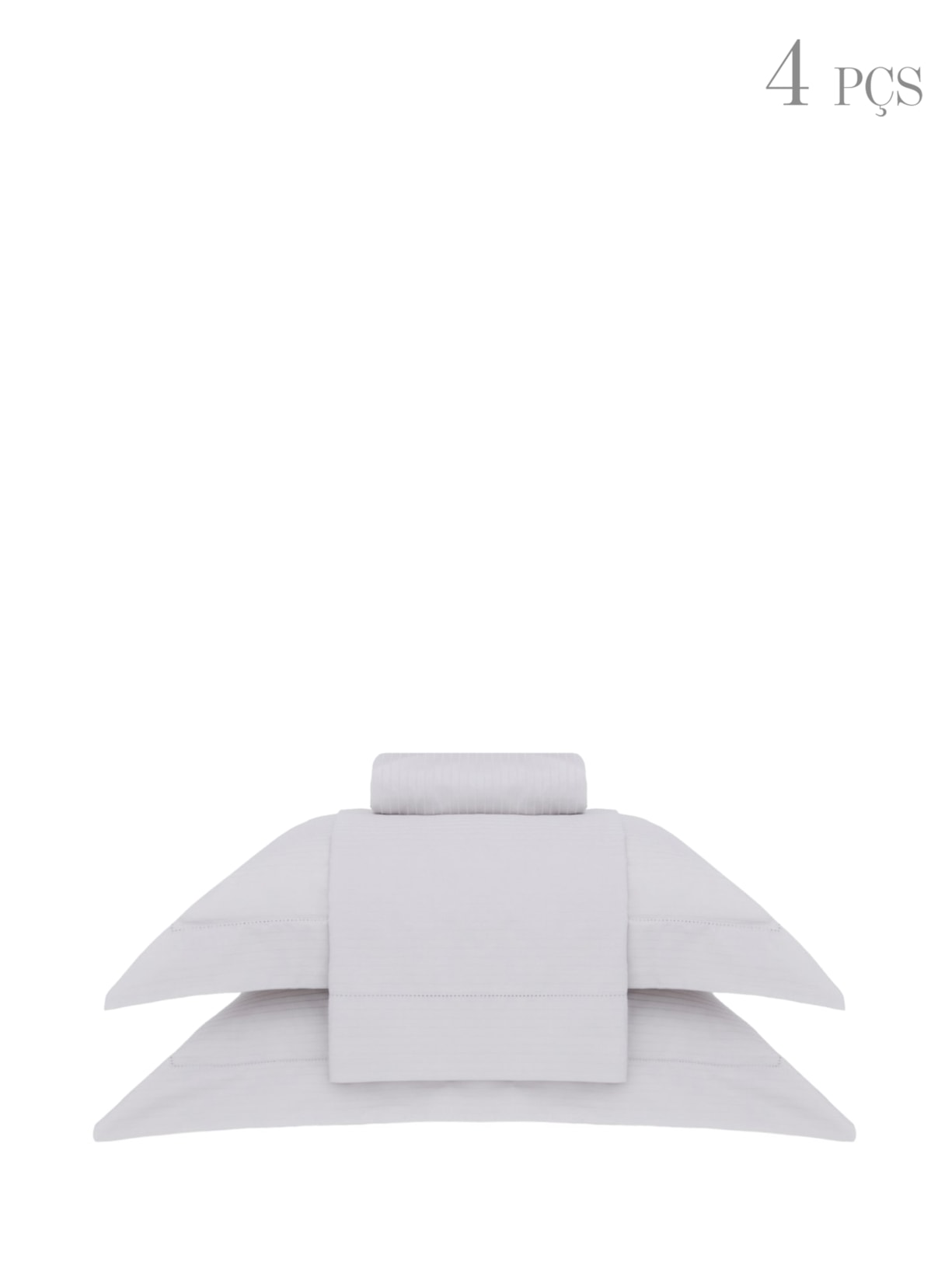 Jogo De Lençol Damask Stripes Casal Cetim 300 Fios 4 Peças Bege Buddemeyer