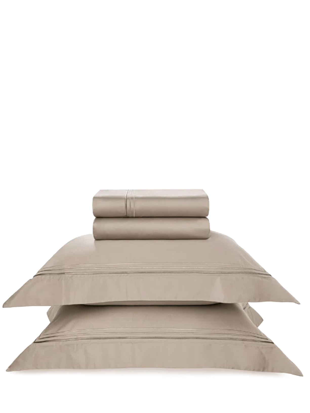 Jogo De Lençol Fortore King Em Cetim 300 Fios 4 Peças - Bege