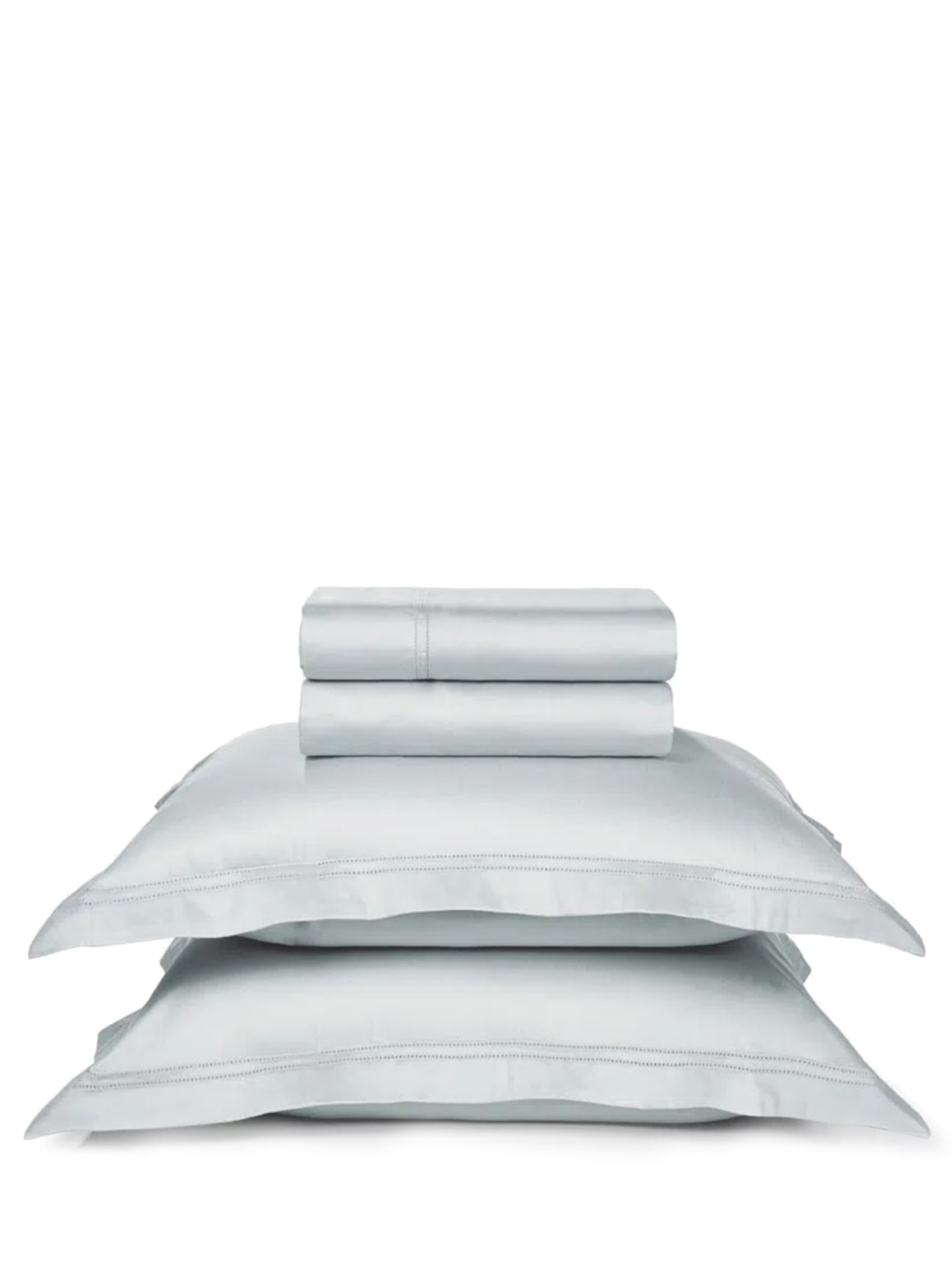 Jogo De Lençol King Galieno 300 Fios Em Cetim 4 Peças - Cinza