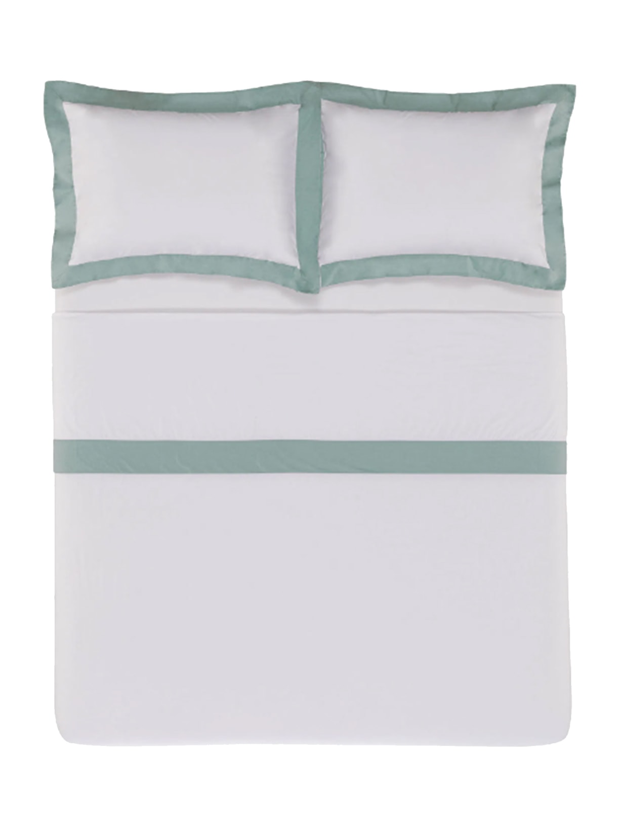 Jogo De Lençol Olga King Em Percal 200 Fios 4 Peças Verde Trussardi