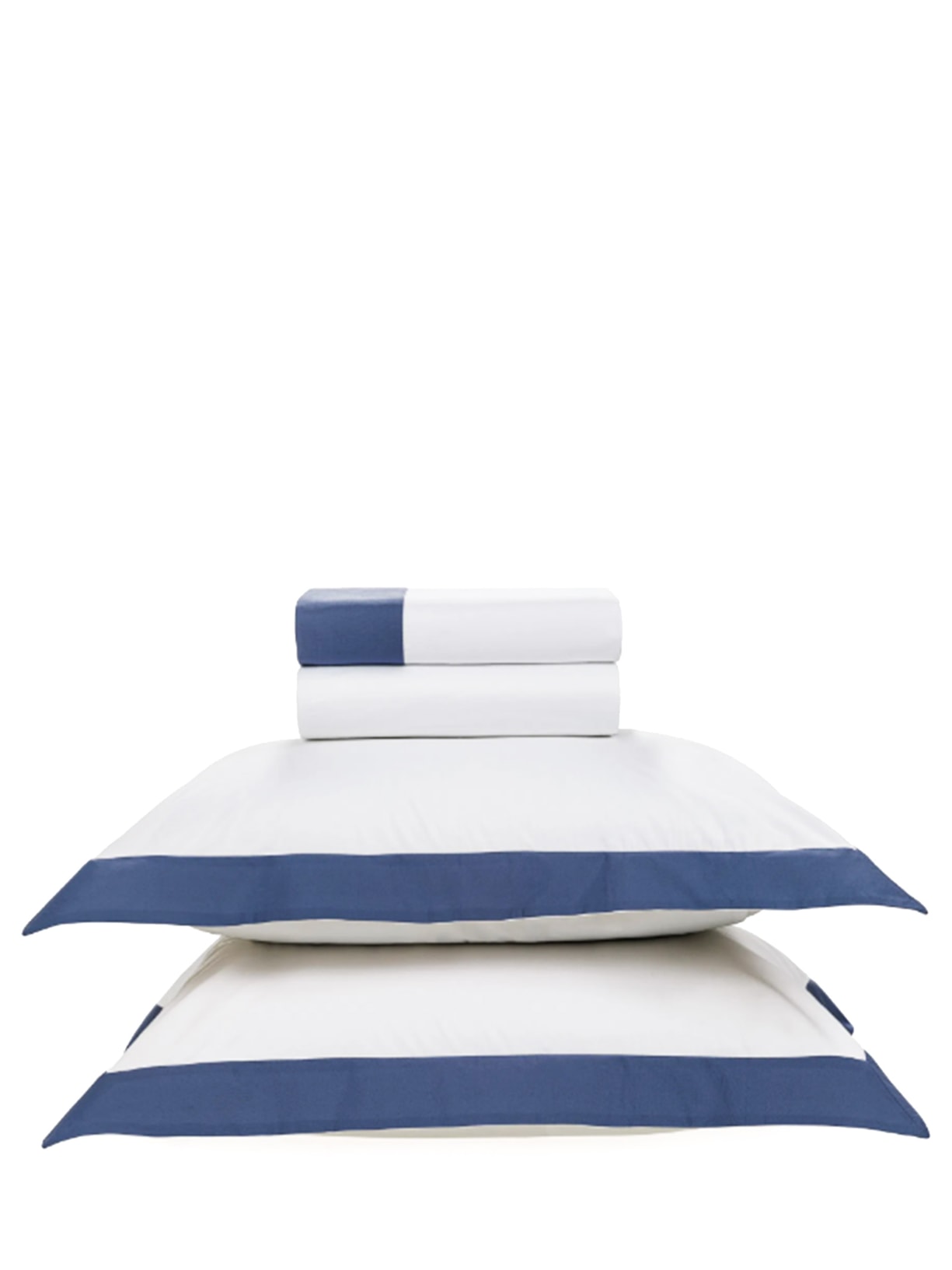 Jogo De Lençol Olga Queen Em Percal 200 Fios 4 Peças - Azul