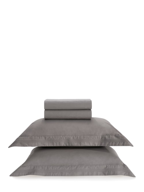 Jogo de Lençol San Felice Percal 200 fios Casal - Cinza