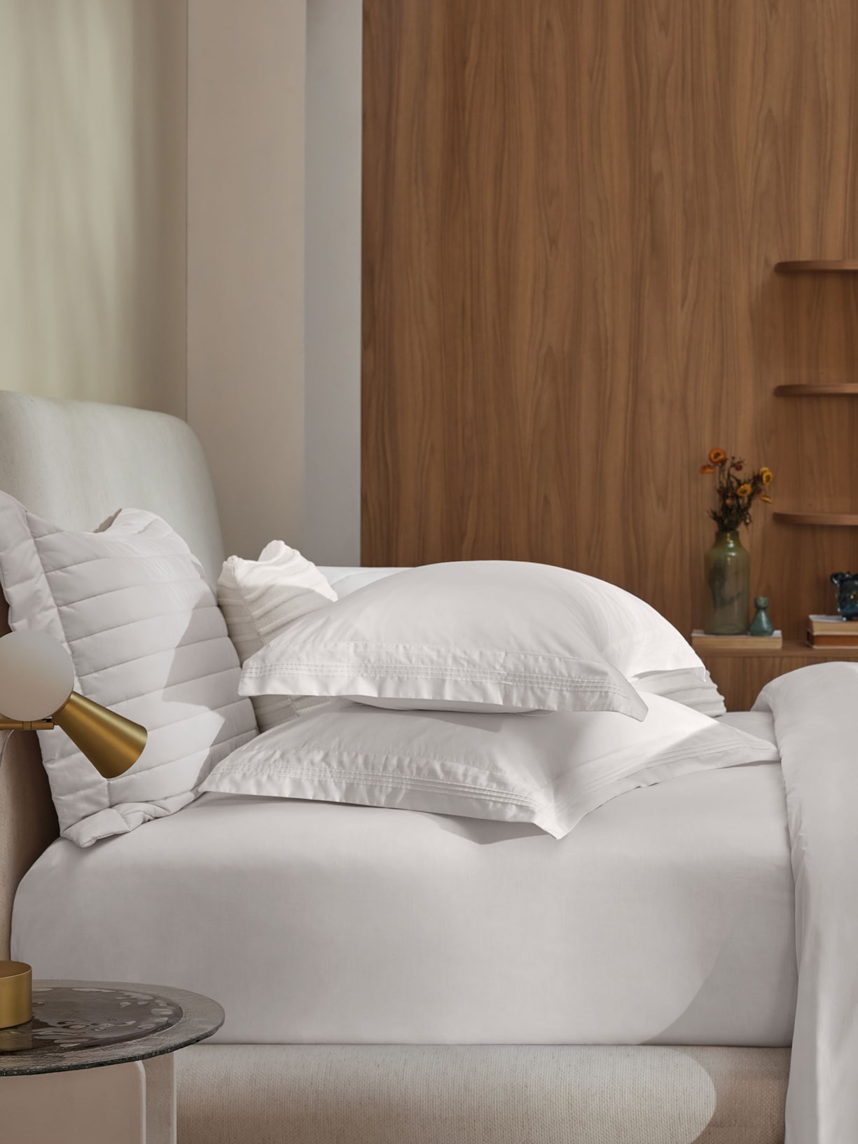 Jogo de Lençol San Felice Percal 200 fios Queen Branco Trussardi