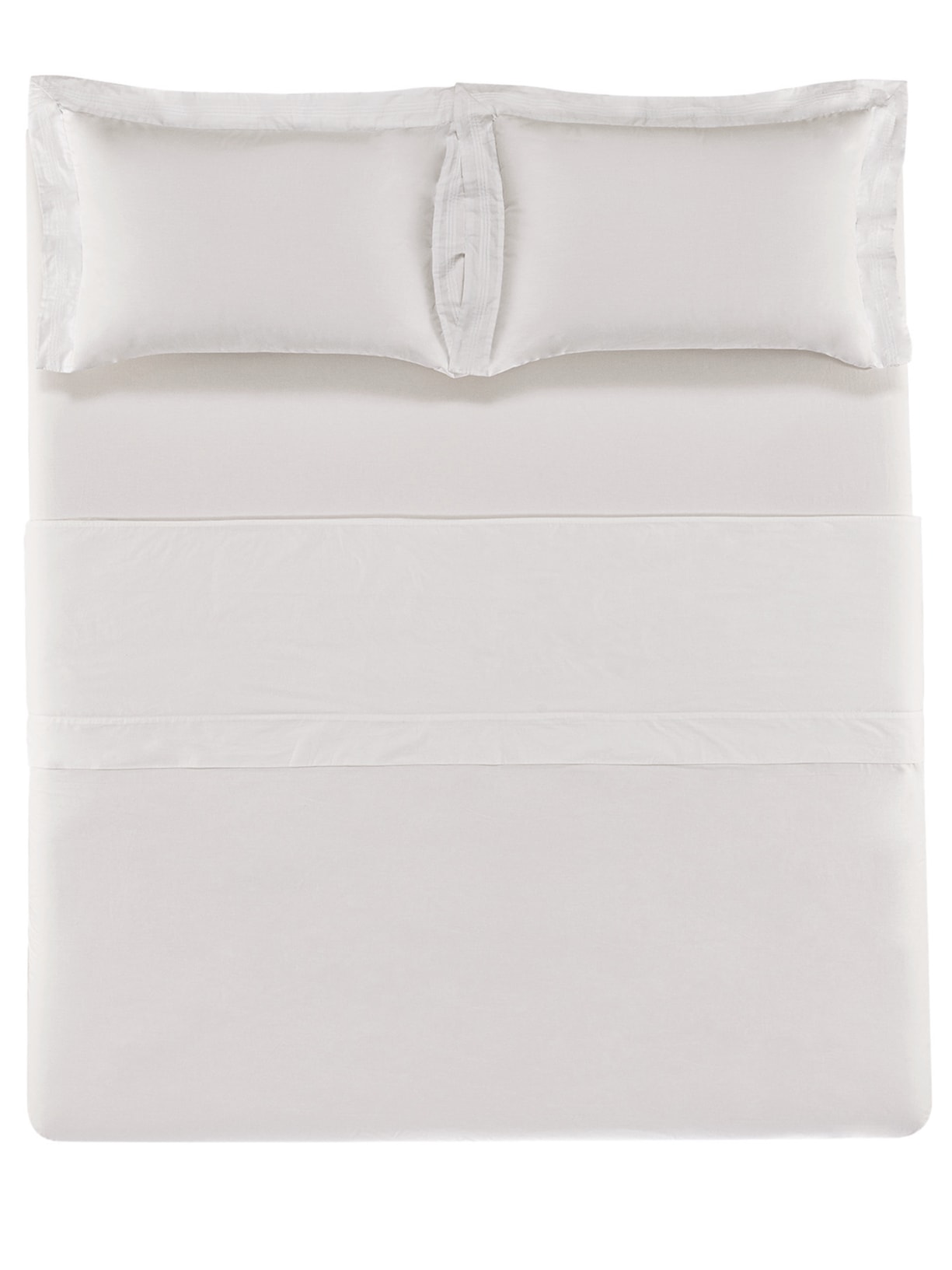 Jogo de Lençol San Felice Percal 200 fios Queen Branco Trussardi