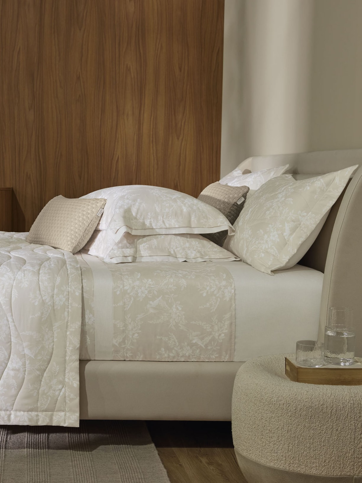 Jogo de Lençol Soffitti Casal Bege Trussardi