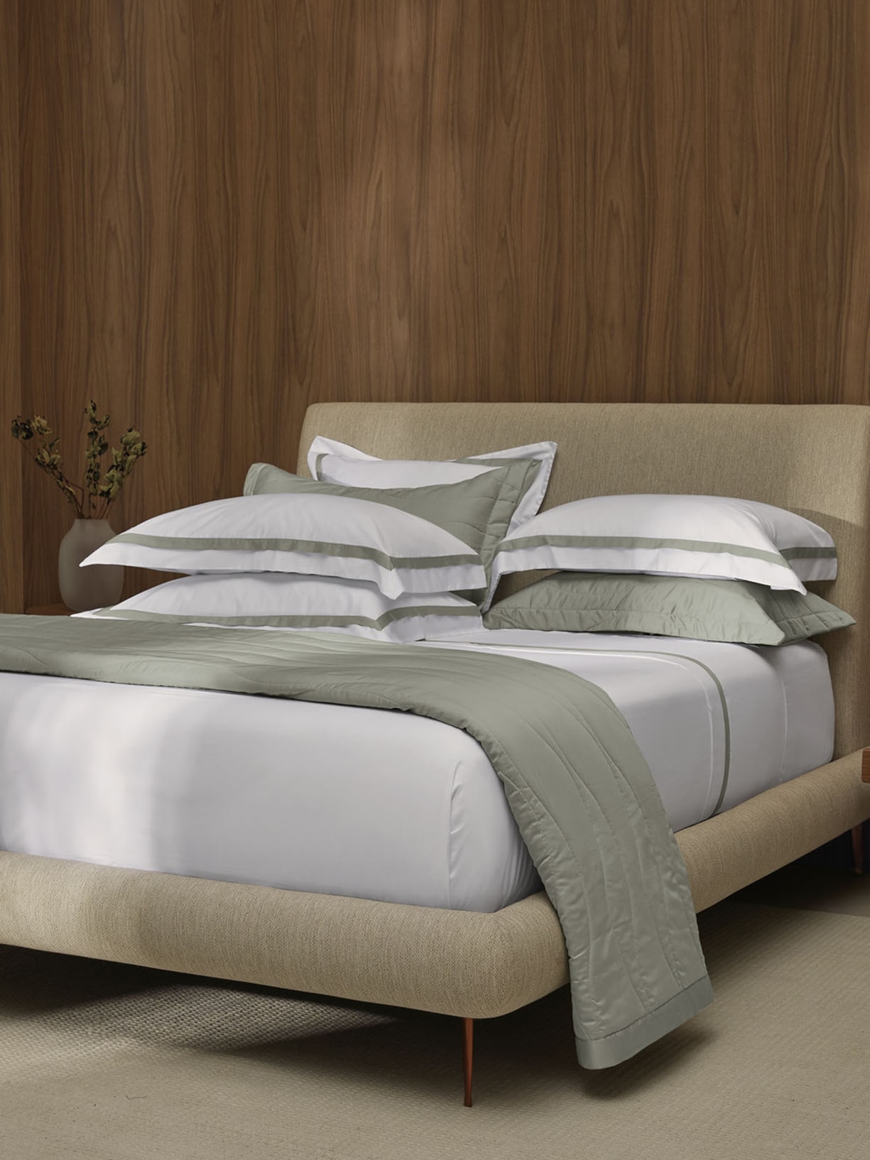 Jogo De Lençol Vercelli King 300 Fios Em Cetim 4 Peças Verde Trussardi