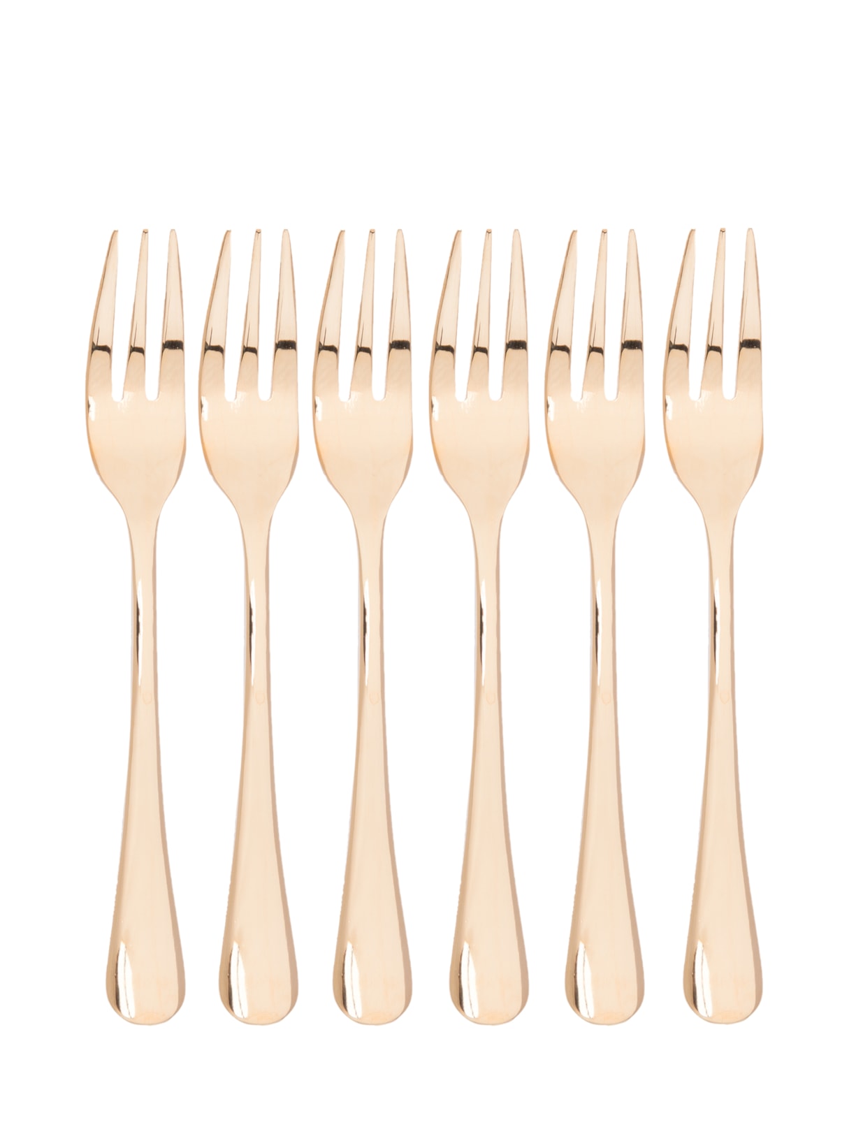 Jogo de Servir com 06 Garfos Para Aperitivo Em Metal Dourado St James