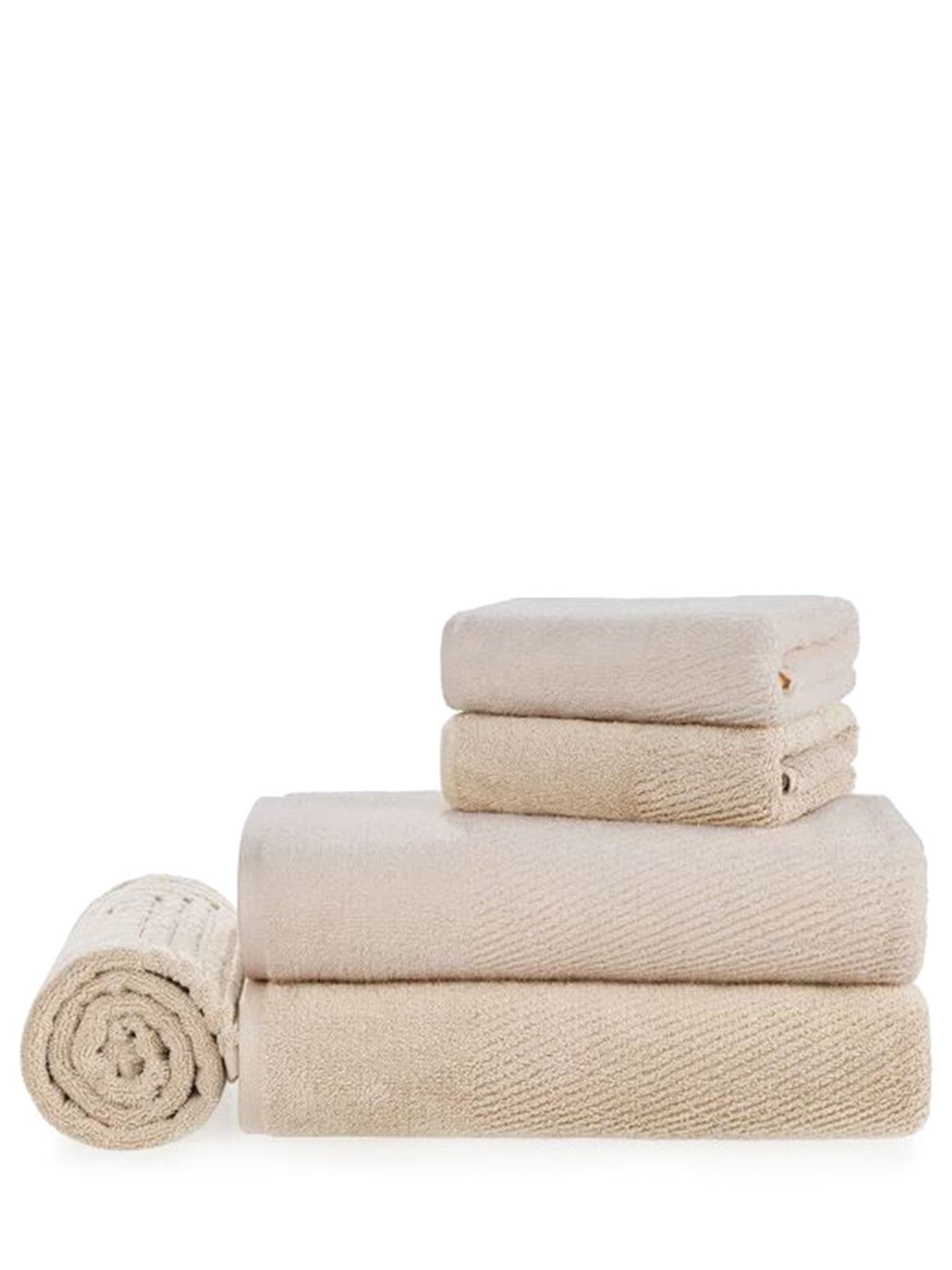 Jogo De Toalhas Casteli 5 Peças Bege Trussardi