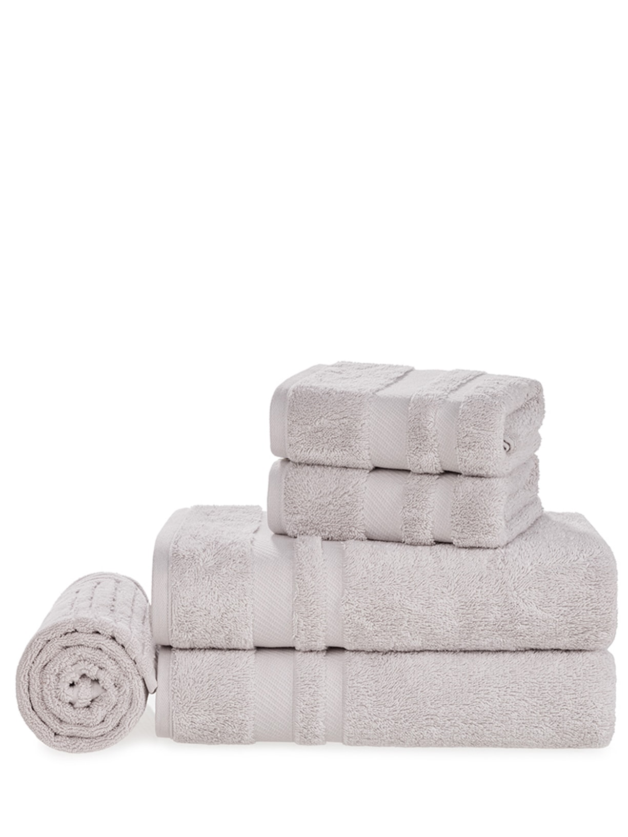 Jogo De Toalhas Lorenzi 5 Peças - Cinza