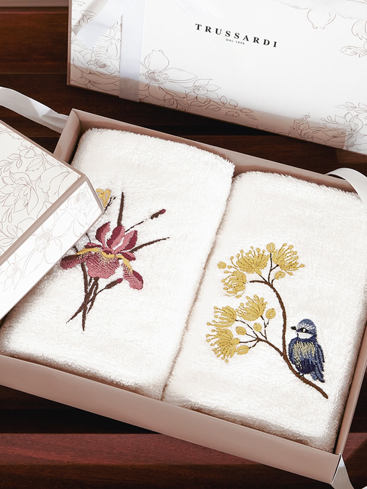 Jogo Lavabo Floreale 2 Peças Branco Trussardi