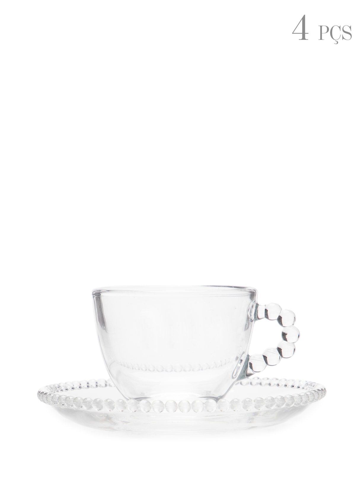 Jogo Para Café Em Cristal 4 Unidades