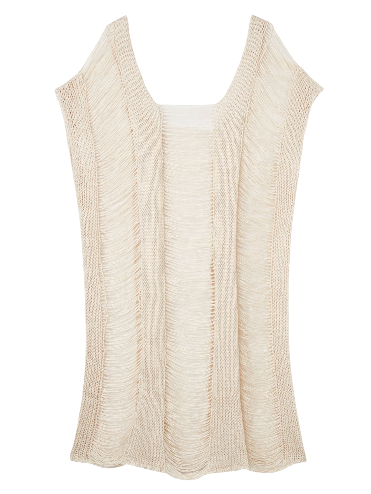 Kaftan Com Franjas - Bege