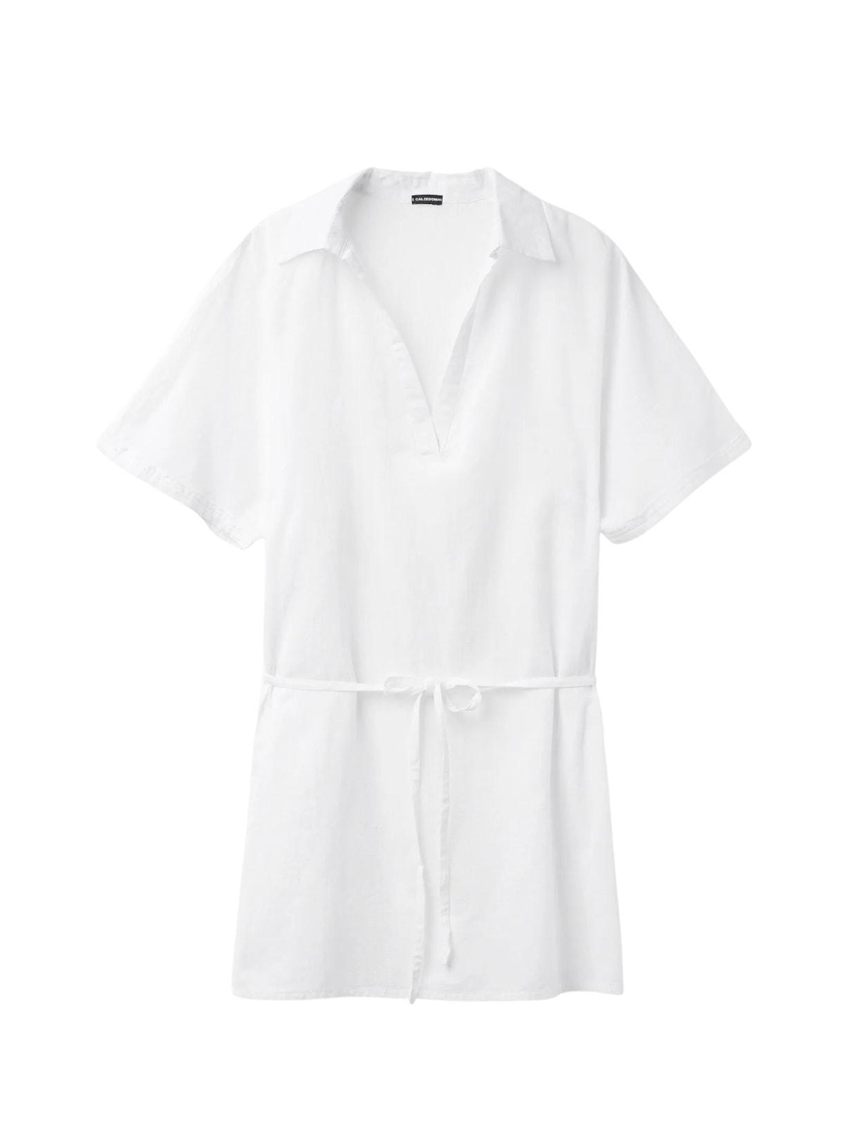 Kaftan Curto Com Cordão Ajustável - Branco