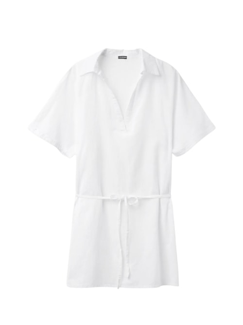 Kaftan Curto Com Cordão Ajustável - Branco