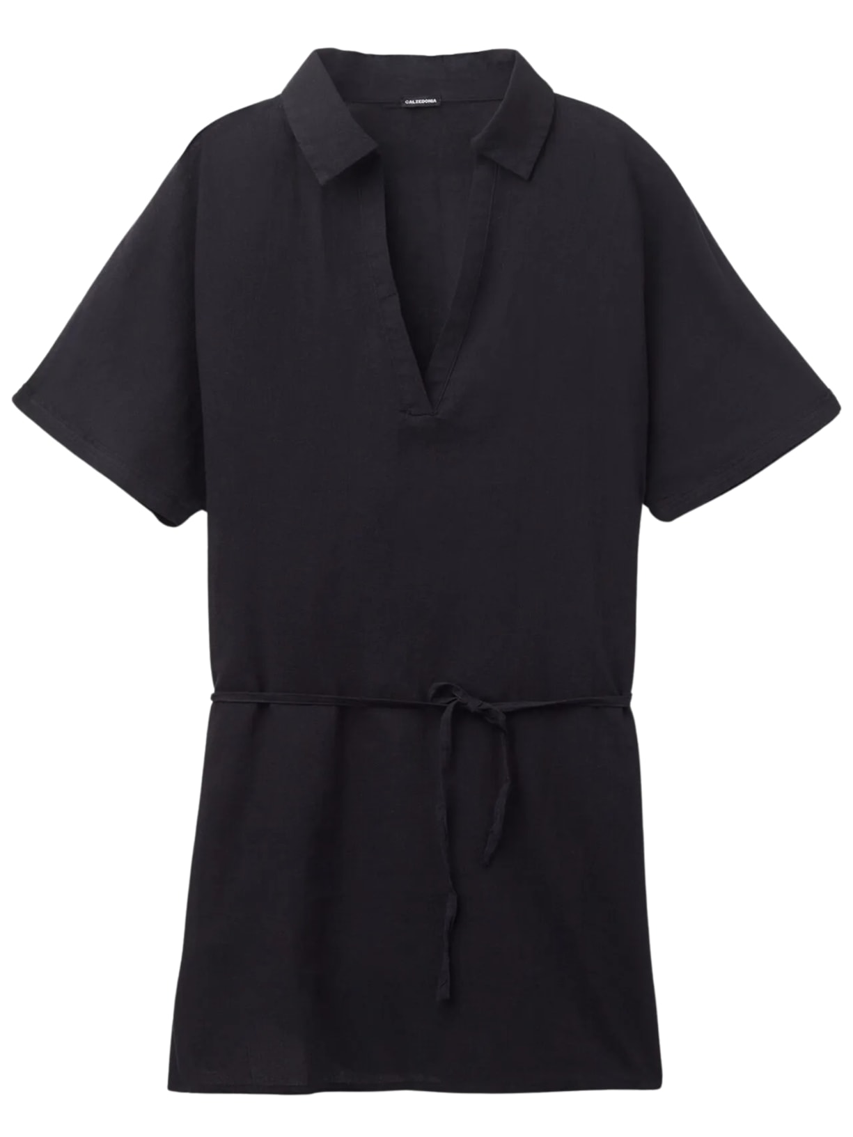 Kaftan Curto Com Cordão Ajustável - Preto