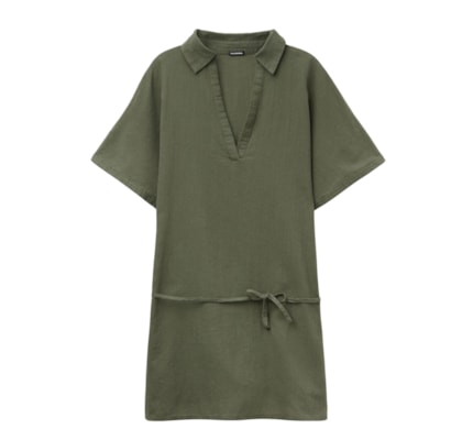 Kaftan Curto Com Cordão Ajustável - Verde