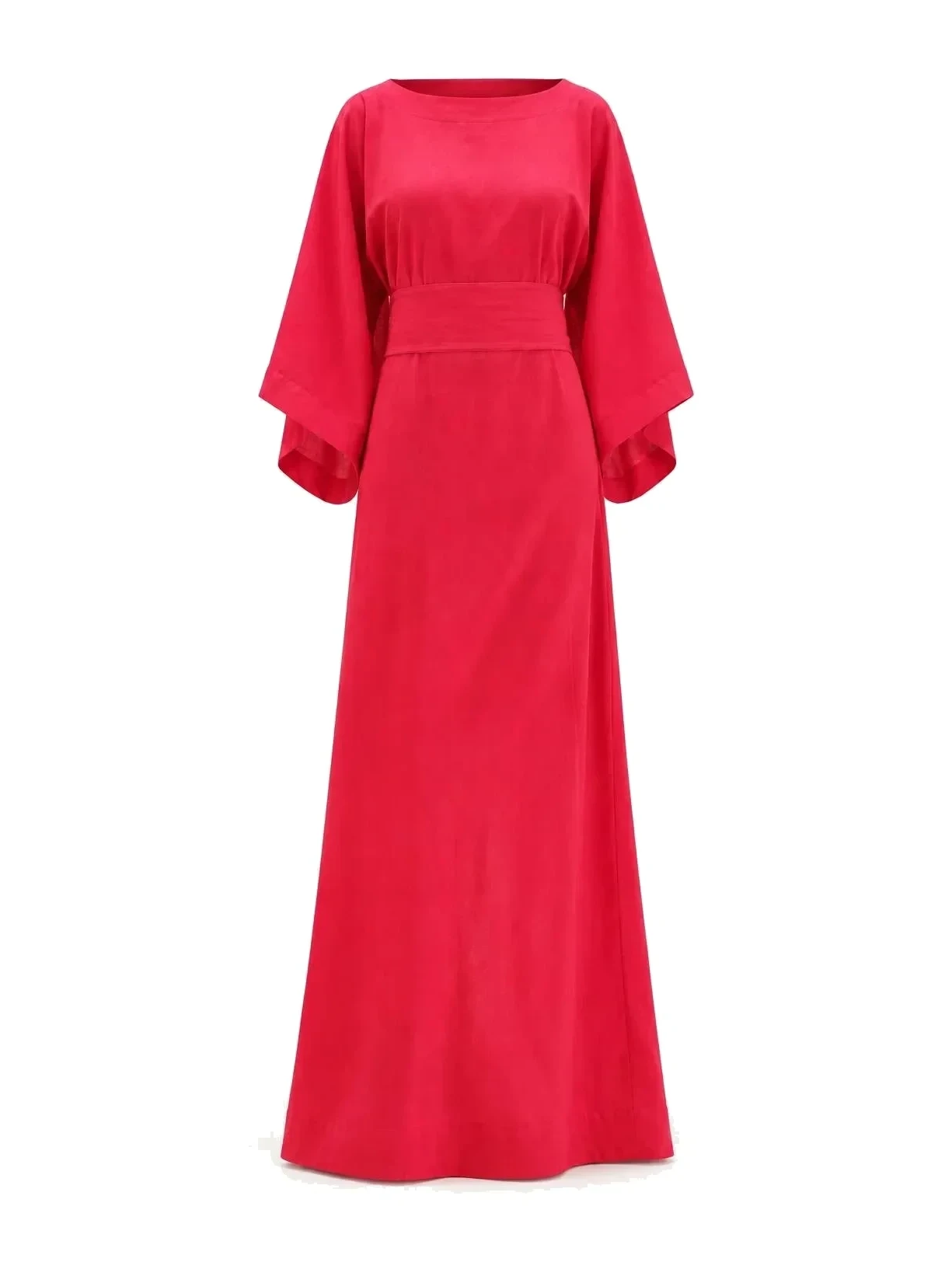Kaftan Em Viscolinho Linen  Vermelho Suntime