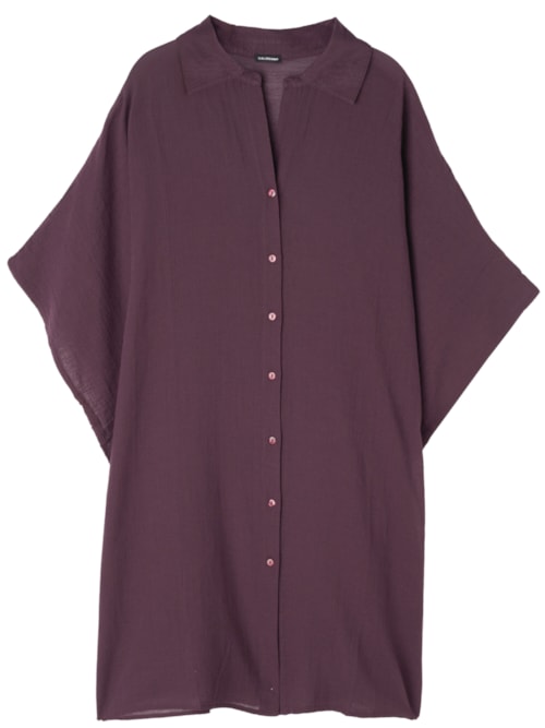 Kaftan Estilo Camisa - Roxo