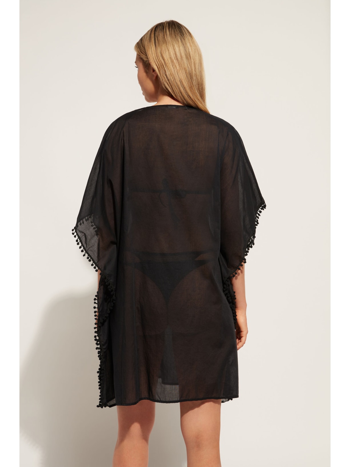 Kaftan Estilo Quimono Preto Calzedonia