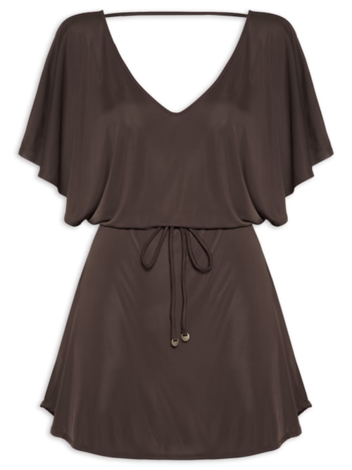 Kaftan Feminino Liso - Marrom