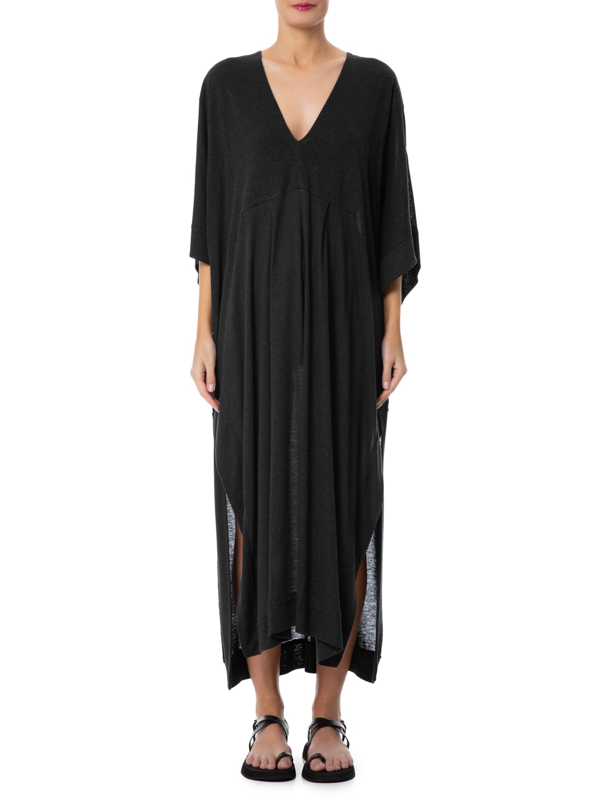 Kaftan Viscolinho Forest Preto Osklen