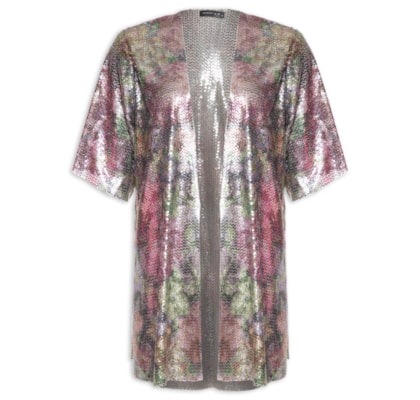 Kimono Carnaval Paetê - Rosa