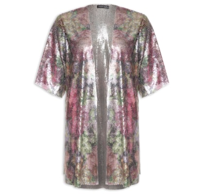 Kimono Carnaval Paetê - Rosa