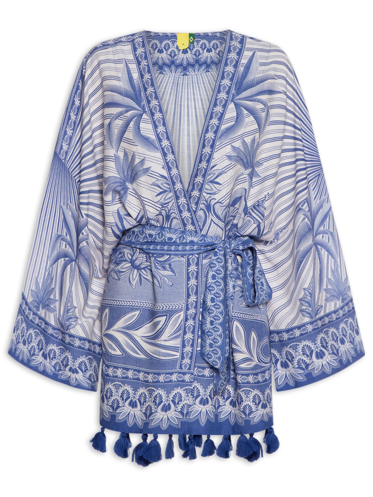 Kimono Feminino Afeto Tropical - Azul