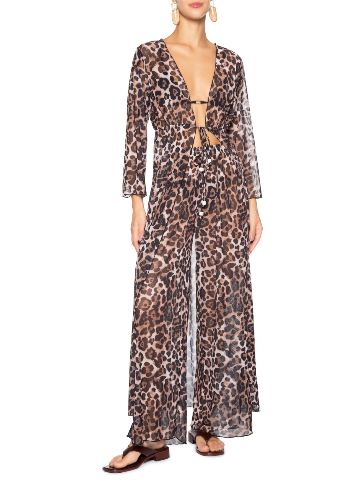 Kimono Feminino Animal Print Beachwear Animal Print Mktbeach