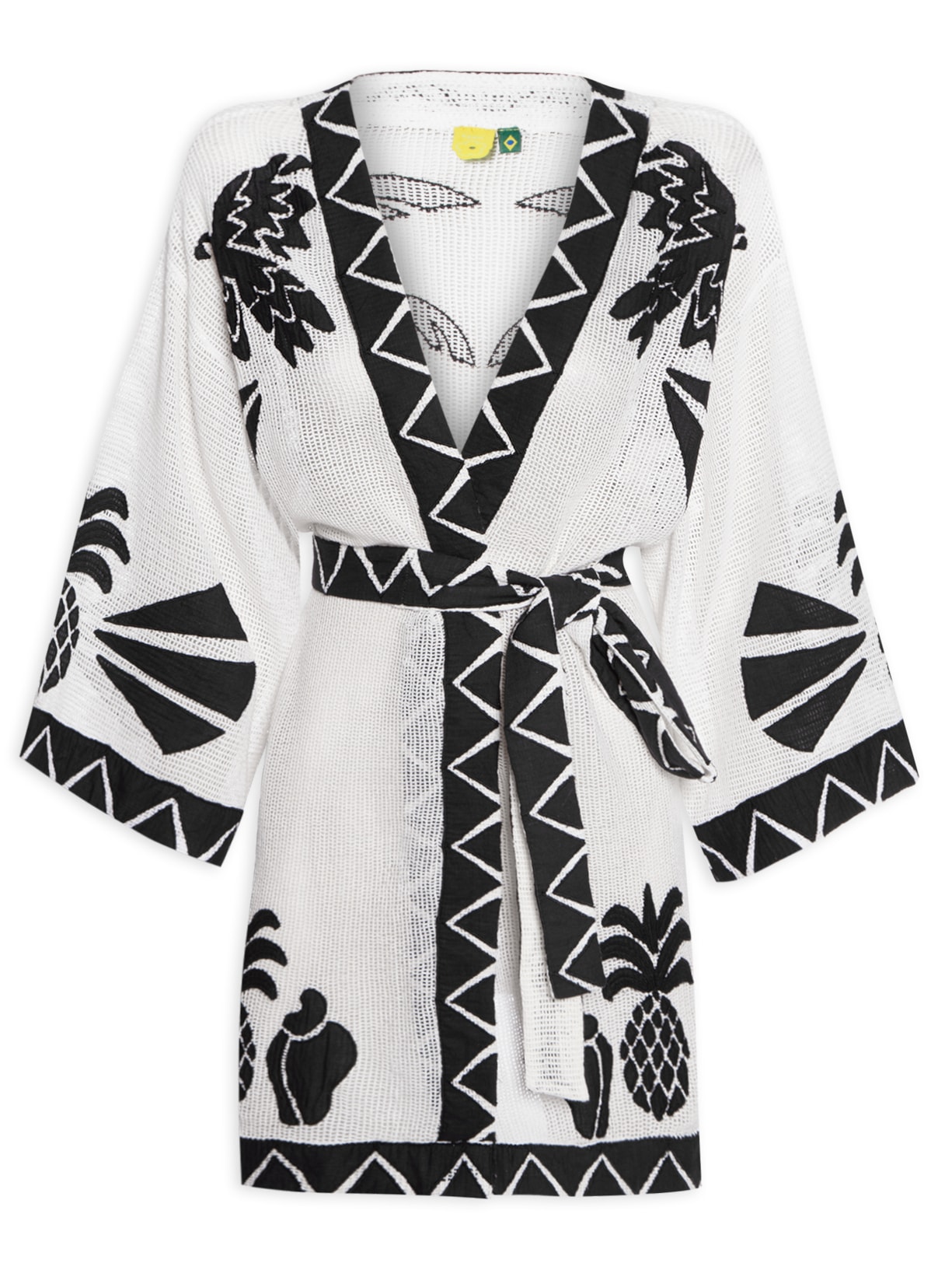 Kimono Feminino Artesanal Tropicalia - Branco