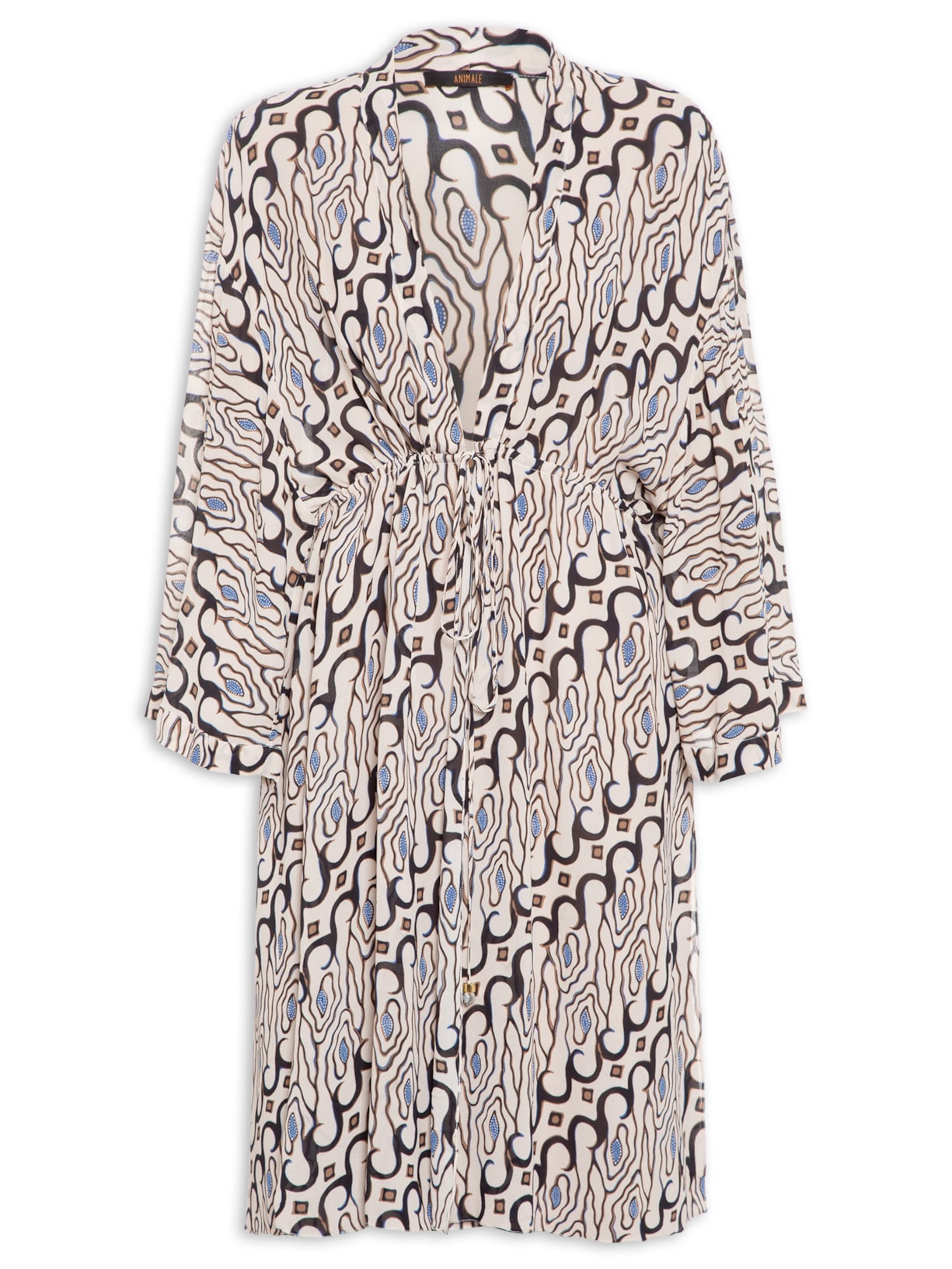 Kimono Feminino Batik Sementes Lazuli - Preto