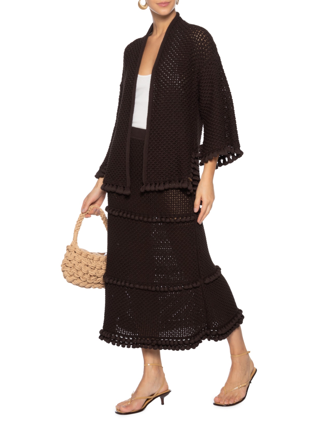 Kimono Feminino Blimblom Marrom Anselmi