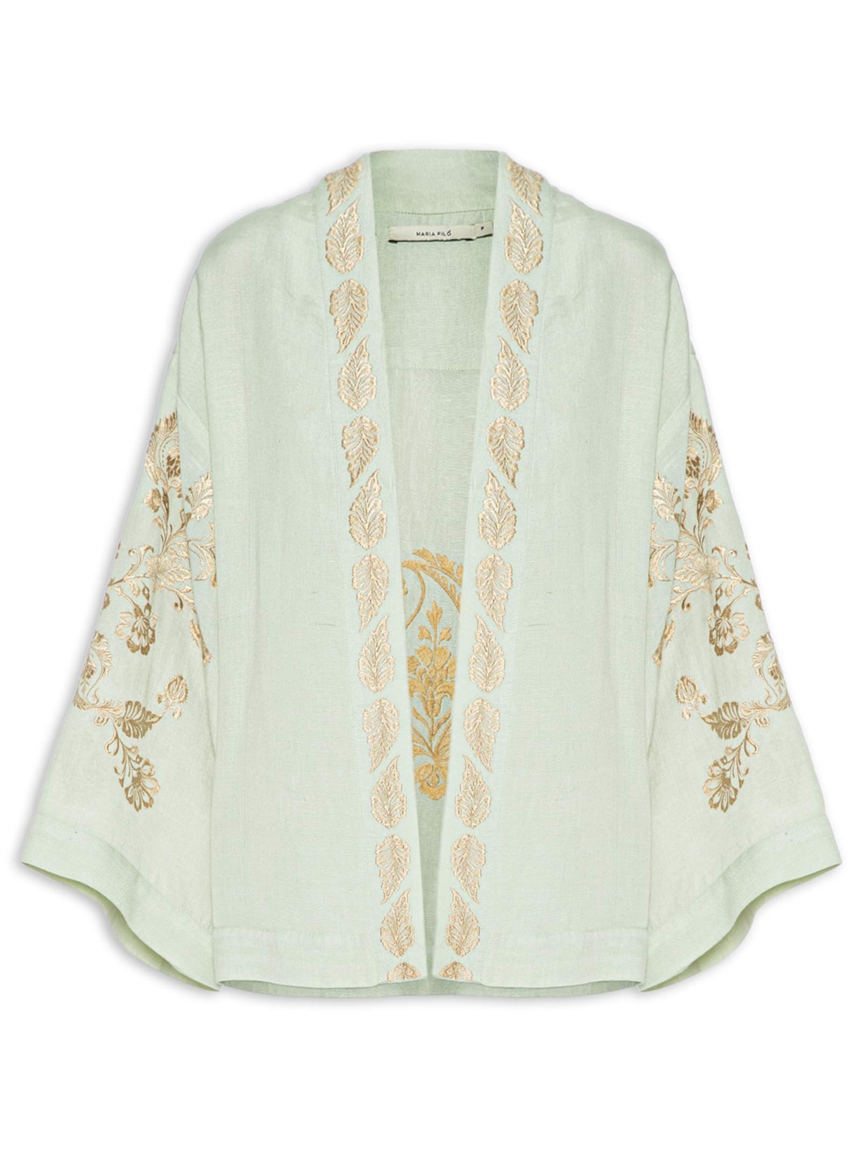Kimono Feminino Bordado Tikihe - Verde