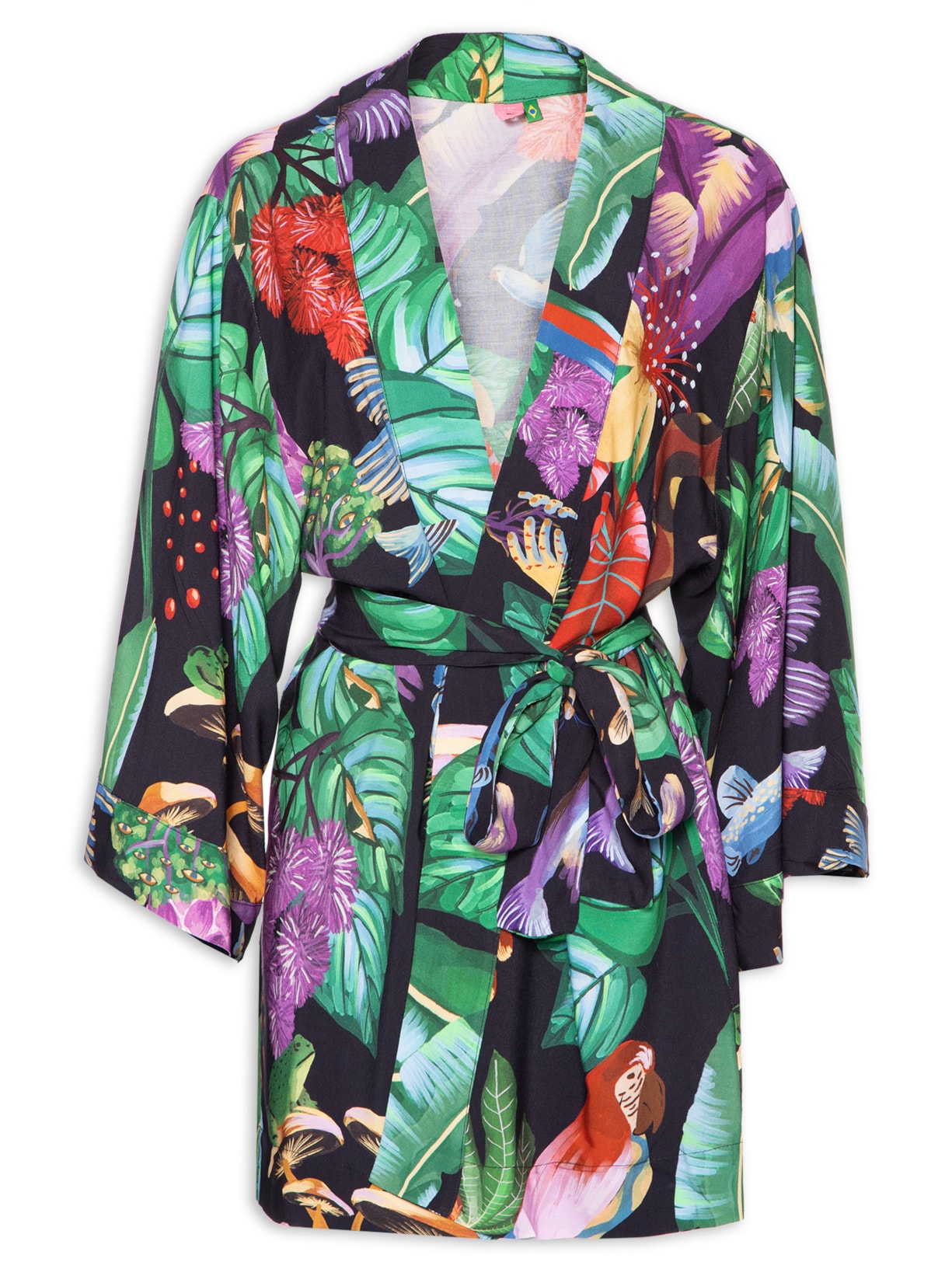 Kimono Feminino Caminho Yawanawa - Preto