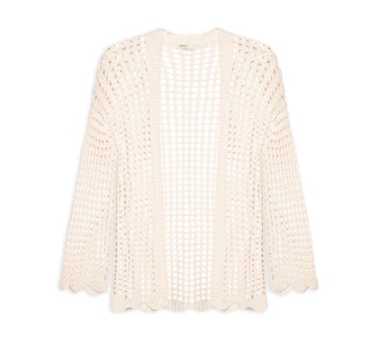 Kimono Feminino Crochet - Bege